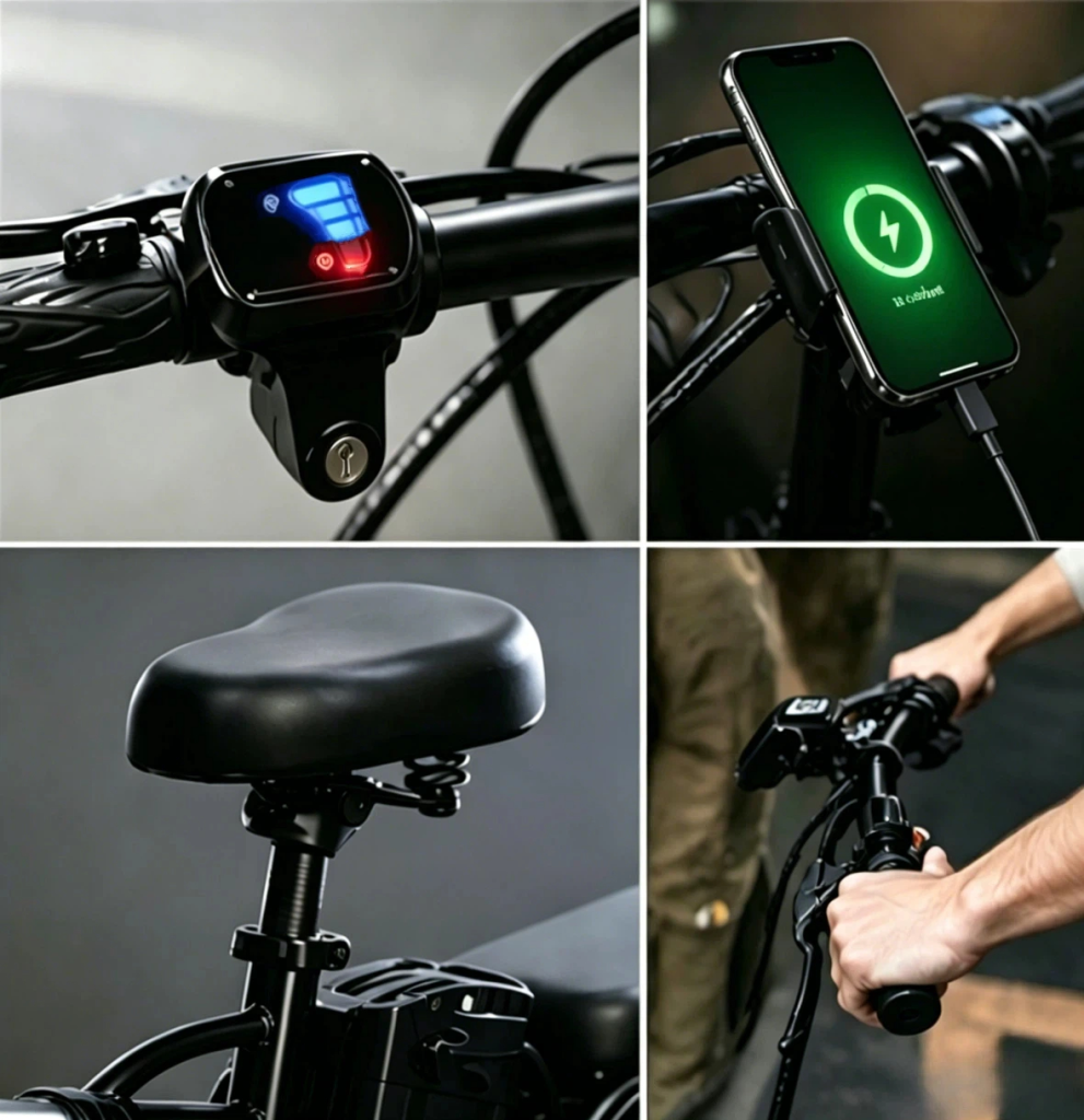 VersaTerk DD1 LCD dashboard, mobile phone charging stand, thickened seat cushion, smart and comfortable configuration