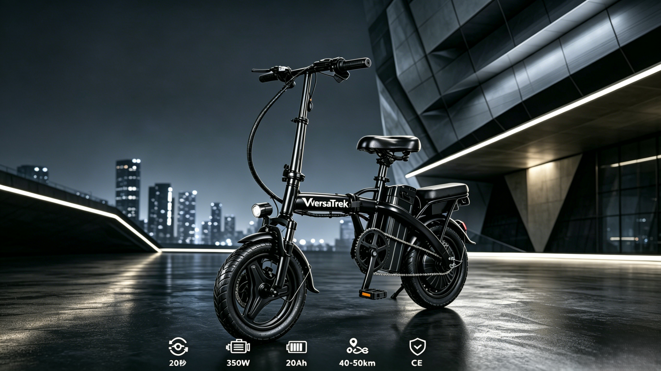 VersaTerk DD1  20AH  Folding Electric Bicycle-Urban Commuter Travel